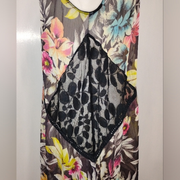 FRINGED FLORAL CHIFFON DRESS - Picture 3 of 9